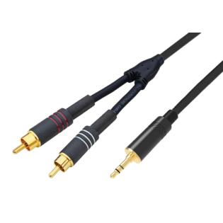 6.3 mm. Jack - RCA stereo audio cable pair